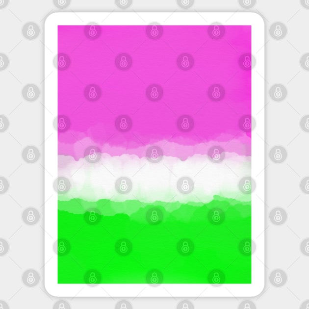 Pink Green White Sticker by faiiryliite